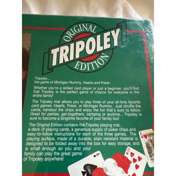 Tripoley Original Edition Card Game Michigan Rummy Hearts Poker Family Fun Ages - Picture 11 of 12